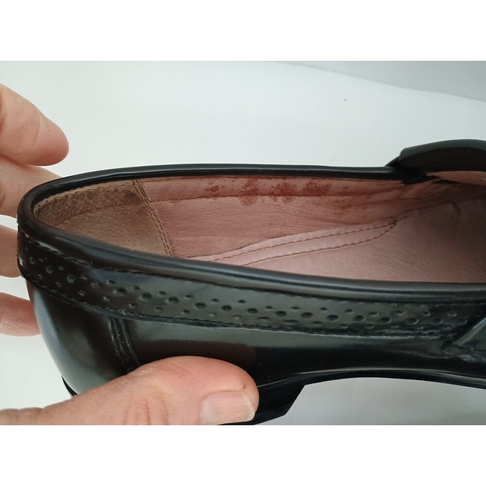 Bass Leather Grammer Kiltie Tassel Black Slip On Loafer Casual Shoe Mens 8 M - Picture 9 of 9